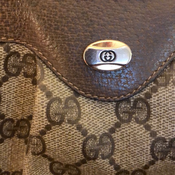 Gucci Brown Patterned Shoulder Bag - Picture 2 of 15